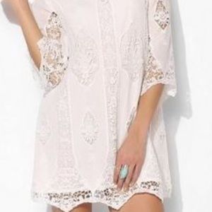 Urban Outfitter Off the shoulder white lace dress